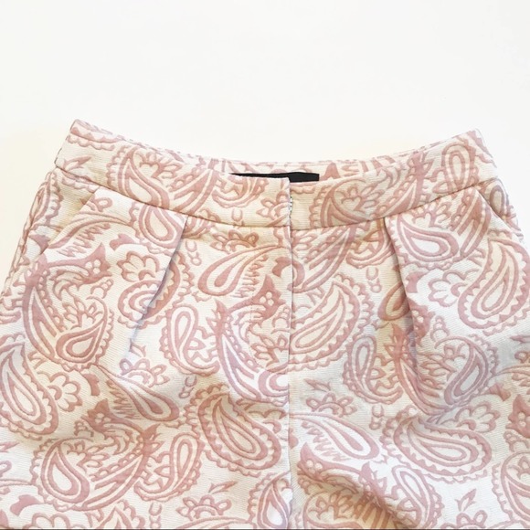 Victoria Beckham For Target Pleated Jacquard Blush Pink Shorts 0 - Picture 8 of 13